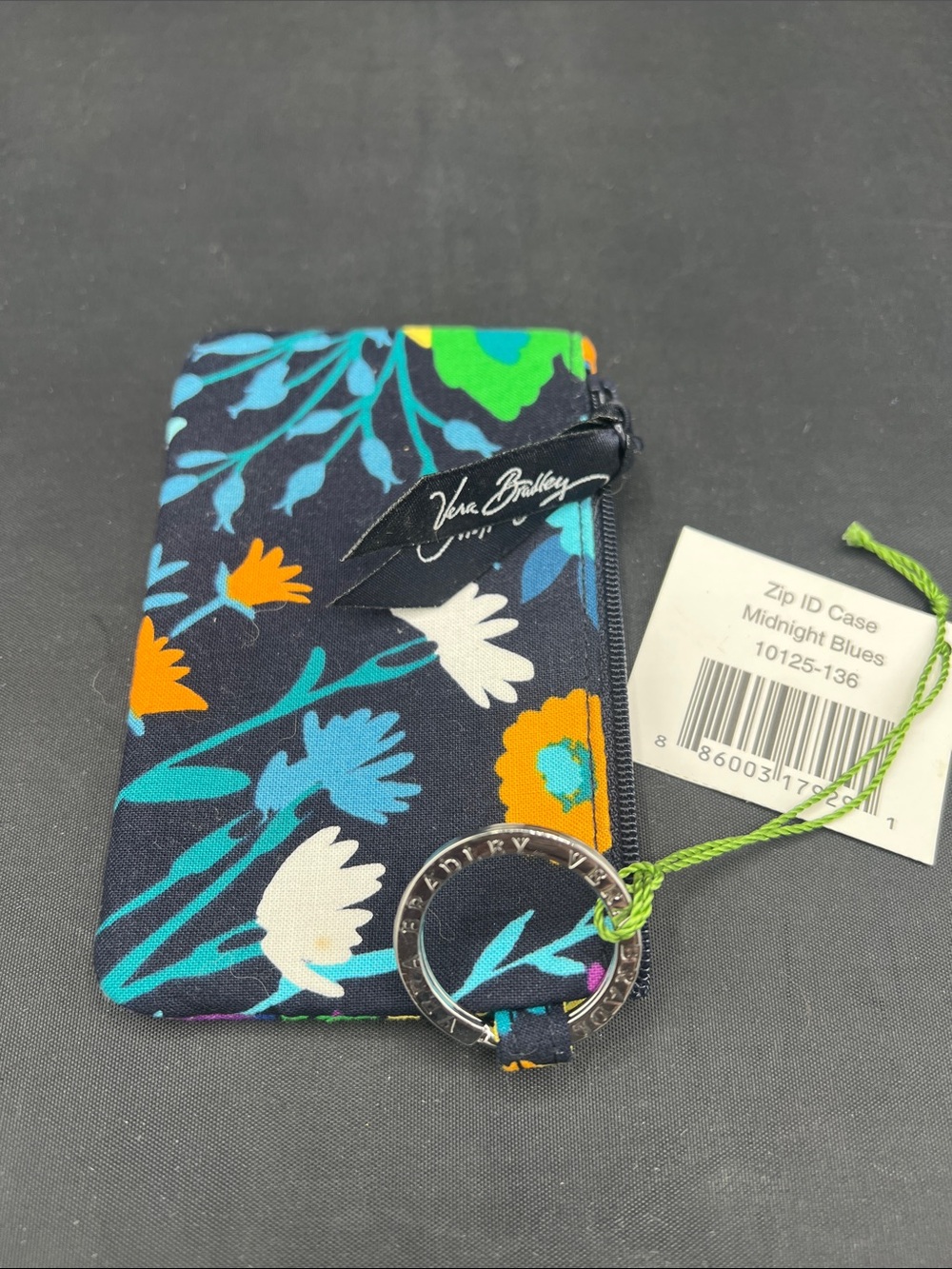 Vera Bradley Floral ID Card Case - Navy, Teal, Green, Purple, Yellow